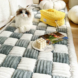 Funda de sofá grande cuadrada a cuadros para perros y gatos