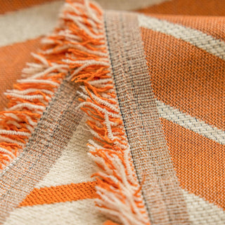 Funda de sofá geométrica Rust Chevron