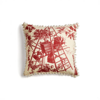 Funda de cojín French Country Vintage Rouge