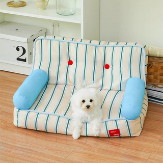 Cama de Mascotas de Rayas Azules Horizontes de ZEZE Pets