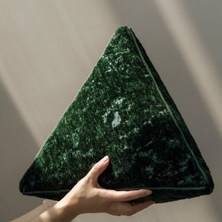 Almohada Velvet Moss Triangle
