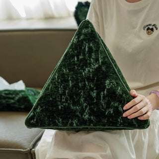 Almohada Velvet Moss Triangle