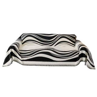 Funda de sofá moderna con estampado de ondas