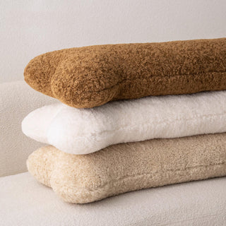 Almohada de felpa con forma de hueso de perro en tela suave hipoalergénica, perfecta para los amantes de las mascotas